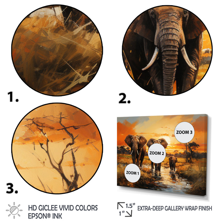 African Elephant Prairies IV - Multi-Panels