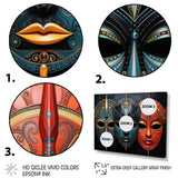 Red African Masks III - Multi-Panels