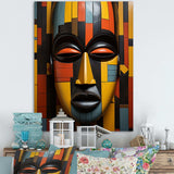 African Tribal Mask Kente II - People Canvas Wall Art