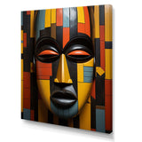 African Tribal Mask Kente II - People Canvas Wall Art