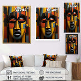 African Tribal Mask Kente II - People Canvas Wall Art