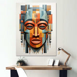 African Tribal Mask Kente I - People Canvas Wall Art