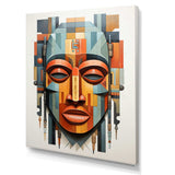 African Tribal Mask Kente I - People Canvas Wall Art