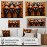 African Tribal Rhythms IV - People Canvas Wall Art