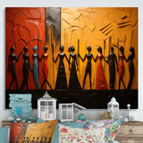 African Tribal Rhythms VIII - People Canvas Wall Art