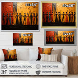 African Tribal Rhythms VIII - People Canvas Wall Art