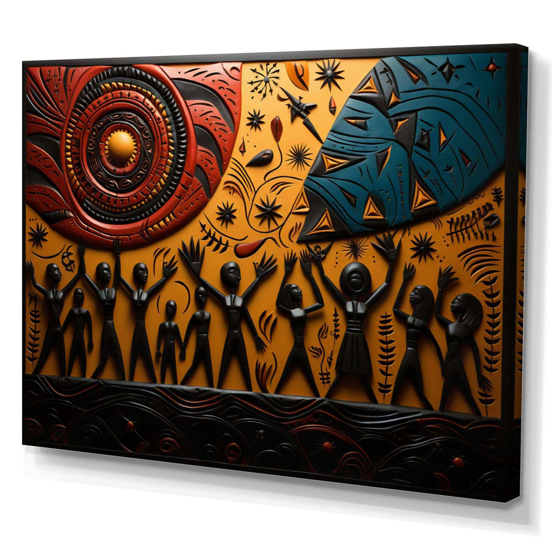 African Tribal Rhythms IX - People Canvas Wall Art