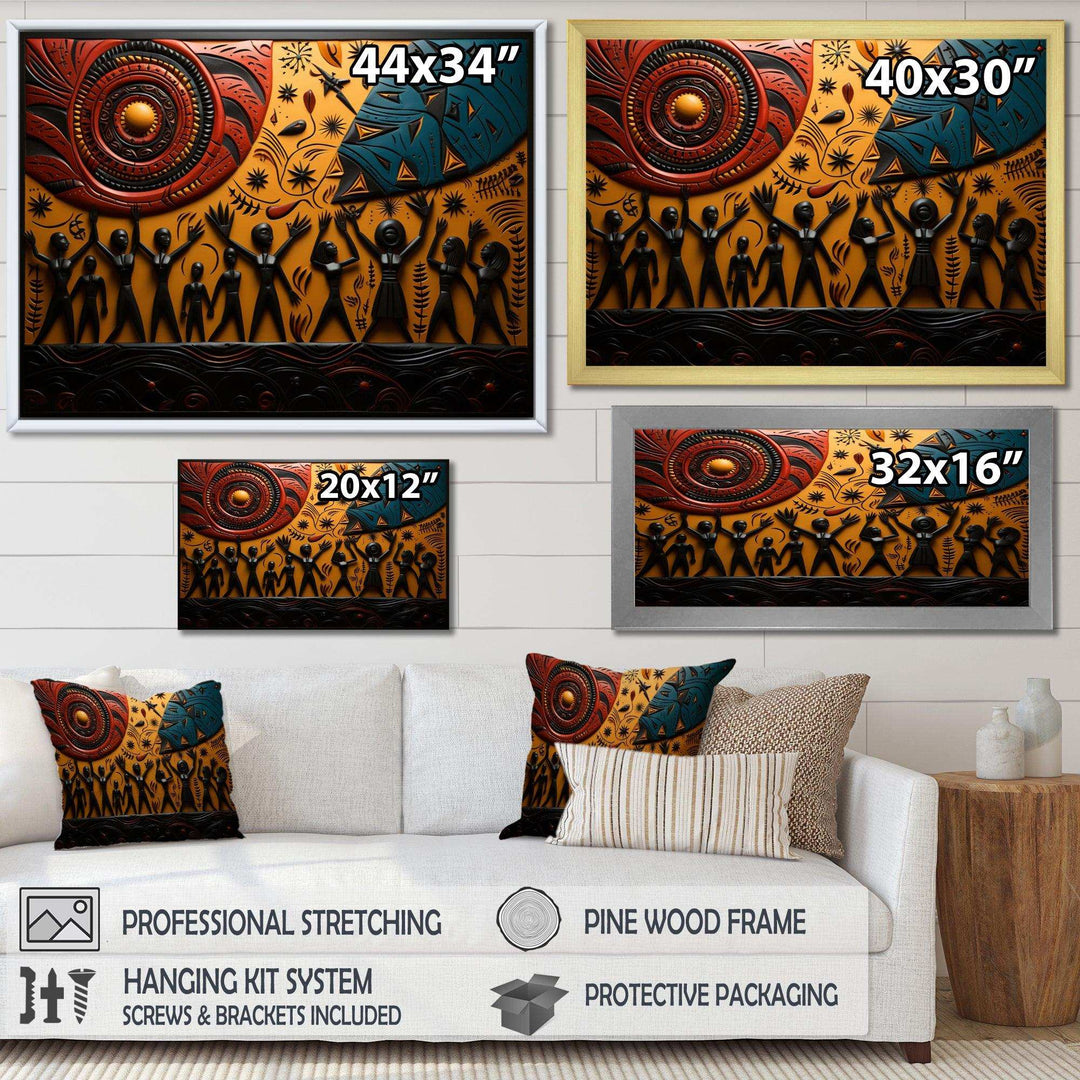 African Tribal Rhythms IX - People Canvas Wall Art