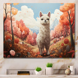 Coral Alpaca Alpacas - Coral Alpaca Wall Art
