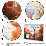 Coral Alpaca Alpacas - Coral Alpaca Wall Art
