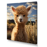 Alpaca Vibrant Portrait II - Animals Canvas Wall Art