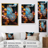 Turquoise Yellow Animal Butterfly - Butterfly Wall Art Prints