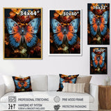 Orange Turquoise Animal Butterfly - Orange Butterfly Wall Art