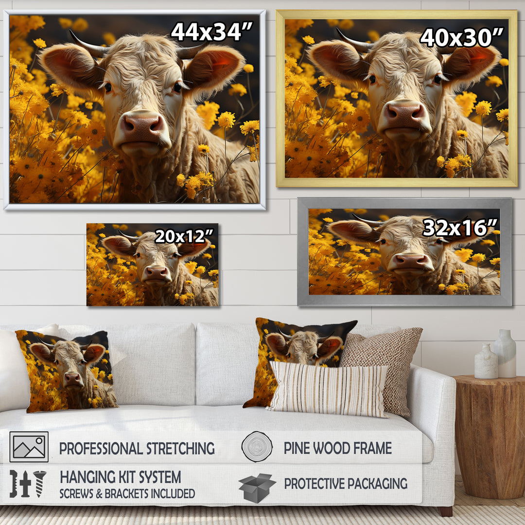 Cow Fields Of Gold - Cow Wall Decor