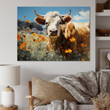 Cow Meadow Serenity - Cow Large Canvas Wall Art