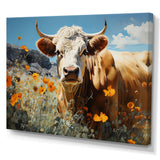 Cow Meadow Serenity - Cow Large Canvas Wall Art