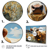 Cow Meadow Serenity - Cow Large Canvas Wall Art