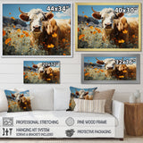 Cow Meadow Serenity - Cow Large Canvas Wall Art