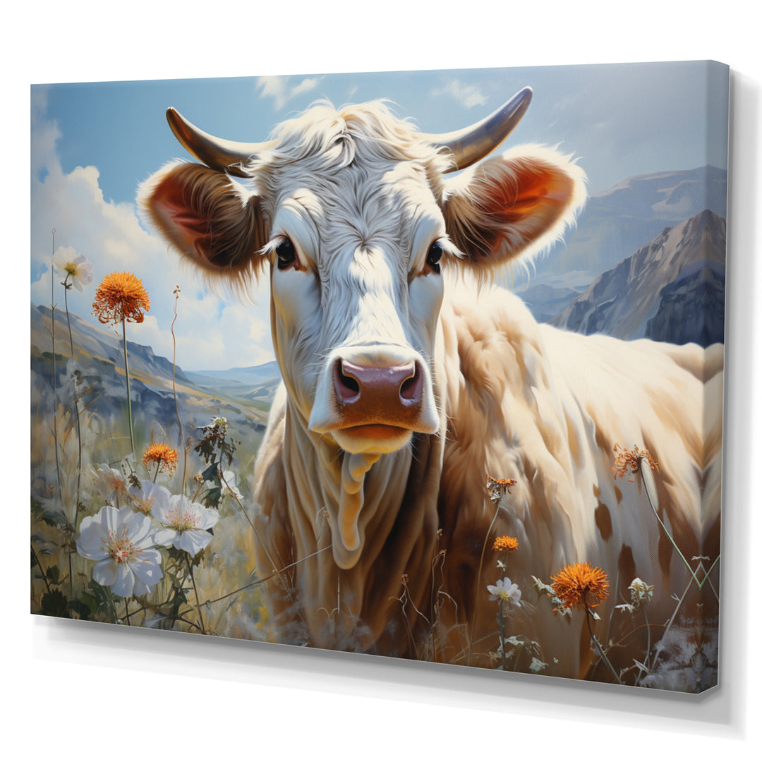 Cow Pastoral Beauty - Cow Canvas Wall Art