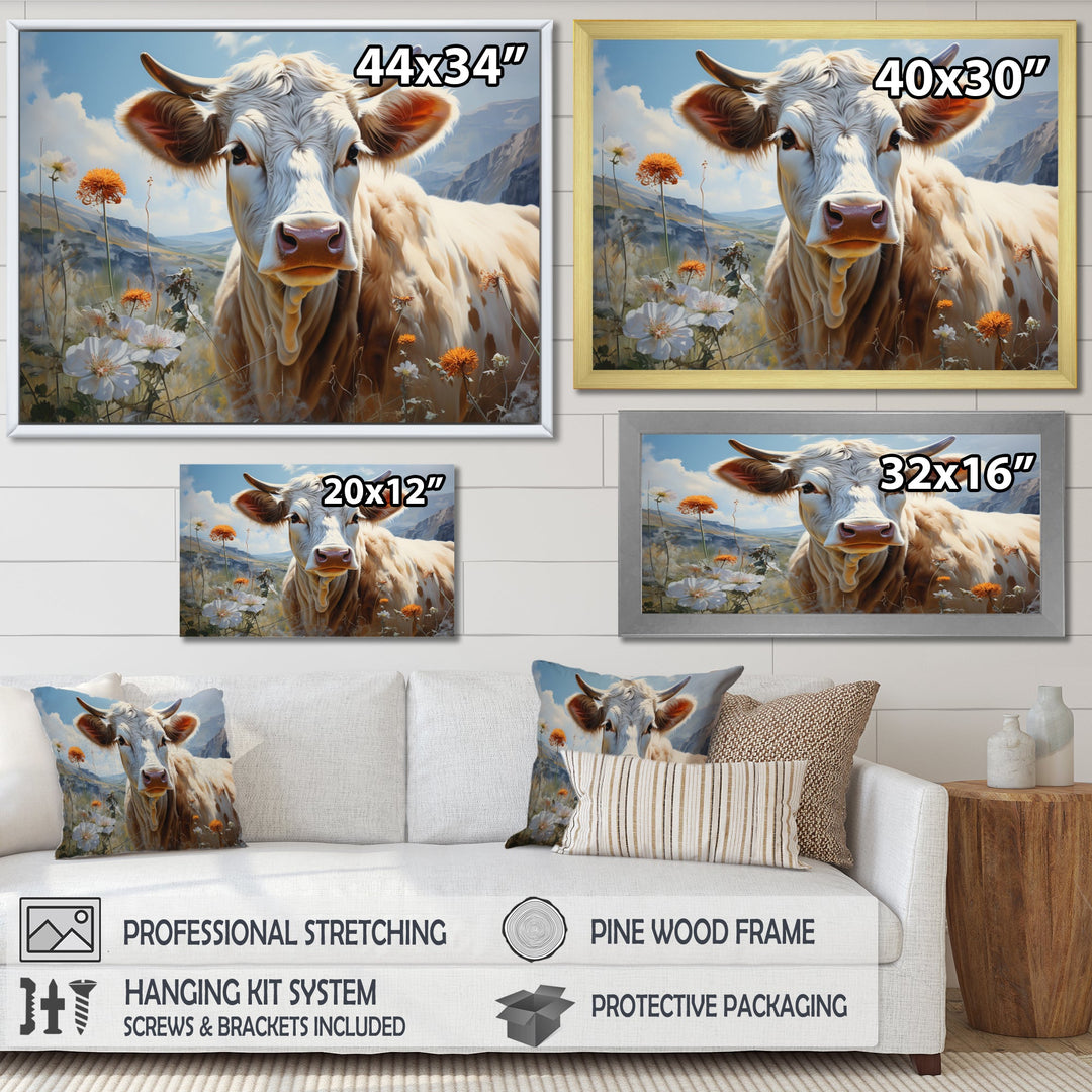Cow Pastoral Beauty - Cow Canvas Wall Art