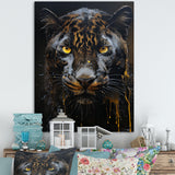 Ebony Panther Drips - Panther Canvas Wall Art