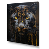 Ebony Panther Drips - Panther Canvas Wall Art
