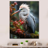 Grey Coral Animal Heron - Heron Home Decor Art