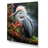 Grey Coral Animal Heron - Heron Home Decor Art