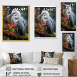 Grey Coral Animal Heron - Heron Home Decor Art