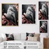 Grey Pink Animal Bird - Bird Floral Wall Decor
