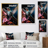 Teal Pink Animal Hummingbird - Hummingbird Wall Art Prints