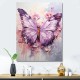 Purple Pink Animal Lavender Butterfly - Butterfly Home Decor Art