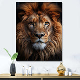 Animal Lion Portrait II - Animals Canvas Wall Art