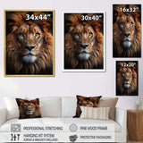 Animal Lion Portrait II - Animals Canvas Wall Art