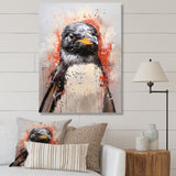 Cream Penguin Drips Portrait - Cream Penguin Wall Art