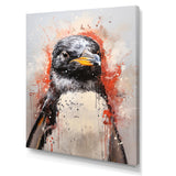 Cream Penguin Drips Portrait - Cream Penguin Wall Art