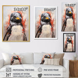 Cream Penguin Drips Portrait - Cream Penguin Wall Art