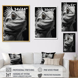 Grey Reptile Amphibian Portrait - Gray Reptile Wall Art