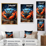 Scarlet Crab Drips - Crab Living Room Wall Art