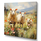 Flock Of Fluffy Sheep II - Animals Canvas Wall Art