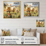 Flock Of Fluffy Sheep II - Animals Canvas Wall Art