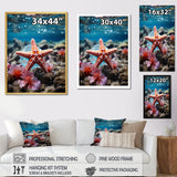 Coral Teal Starfish - Starfish Wall Decor