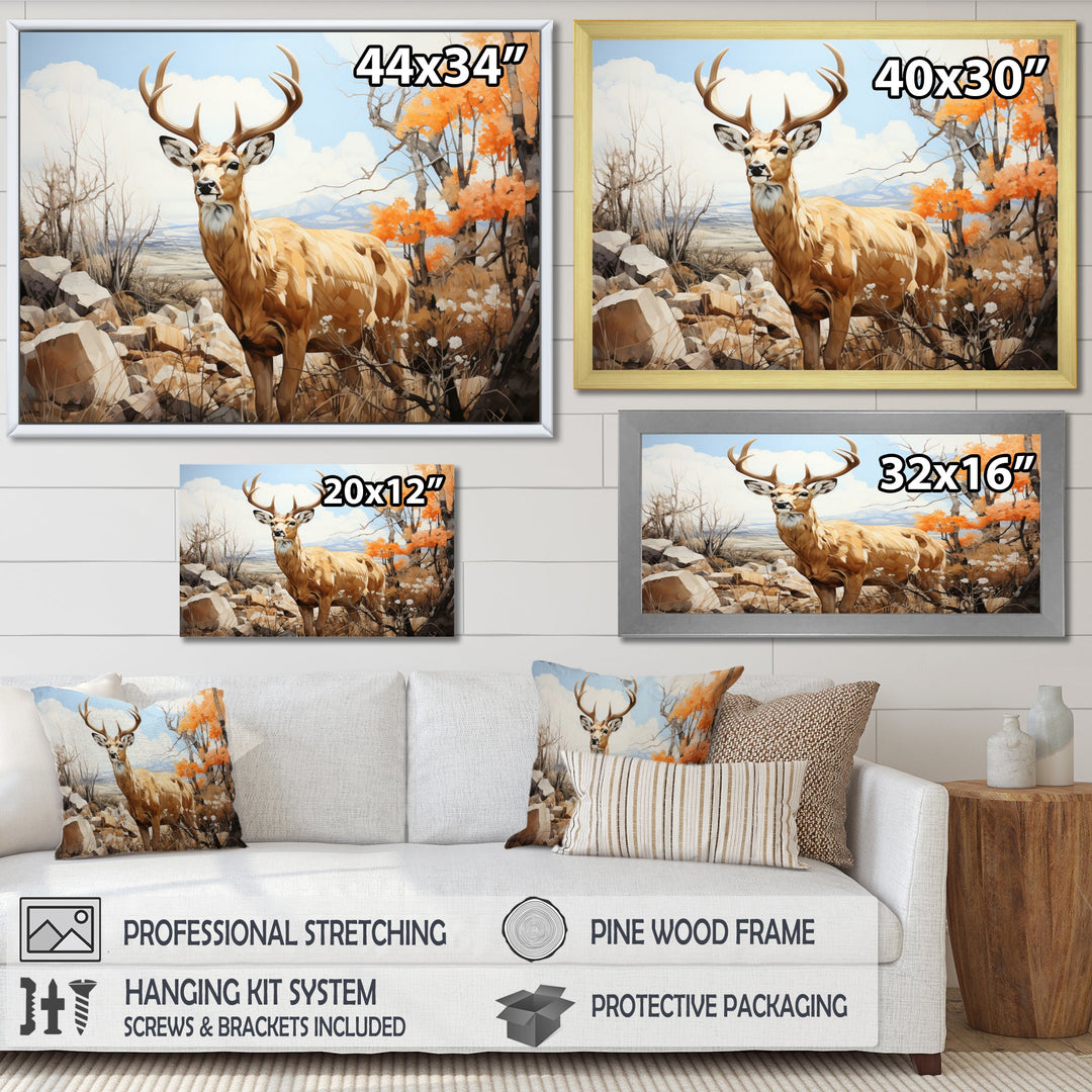 Graceful Antelope Pastoral - Antelope Canvas Wall Art