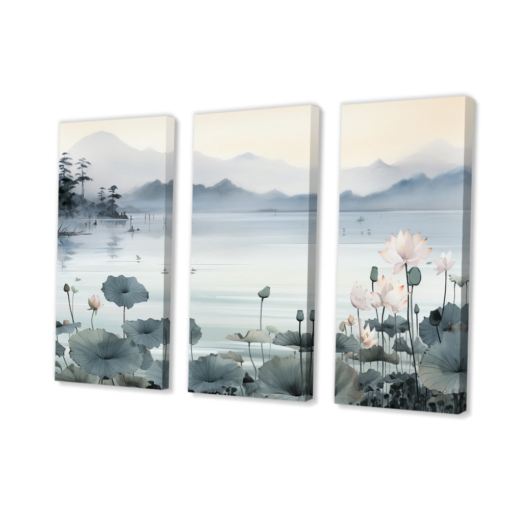 Asian Art Ink Lake I - Multi-Panels