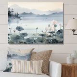 Asian Art Ink Lake I - People Canvas Wall Art