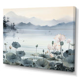 Asian Art Ink Lake I - People Canvas Wall Art