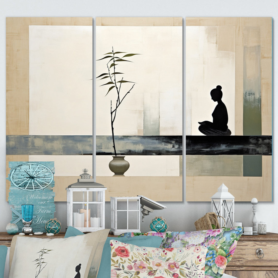 Asian Art Modern Zen I - Multi-Panel Canvas Prints