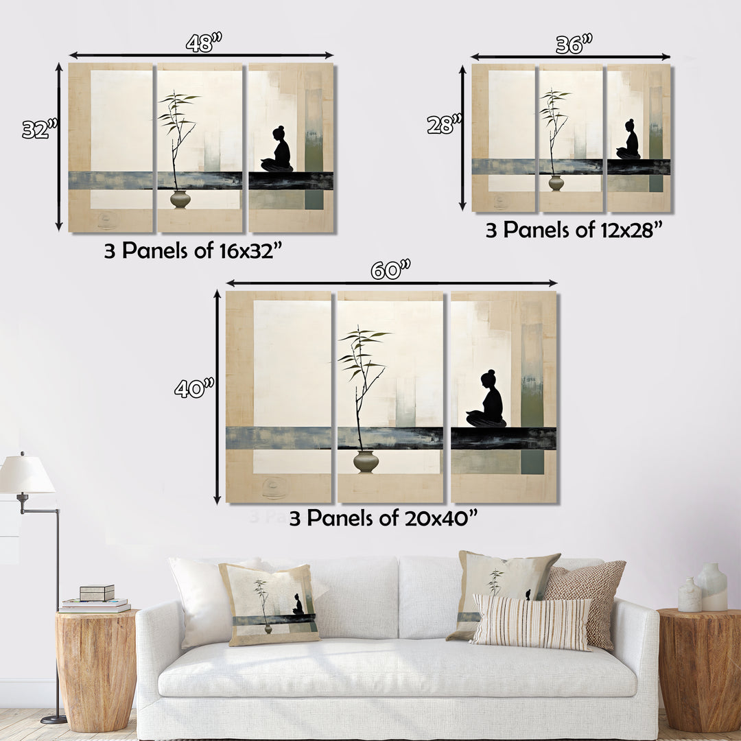 Asian Art Modern Zen I - Multi-Panel Canvas Prints