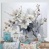 Asian Art Orchids Flowers I - People Canvas Wall Art