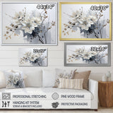 Asian Art Orchids Flowers I - People Canvas Wall Art